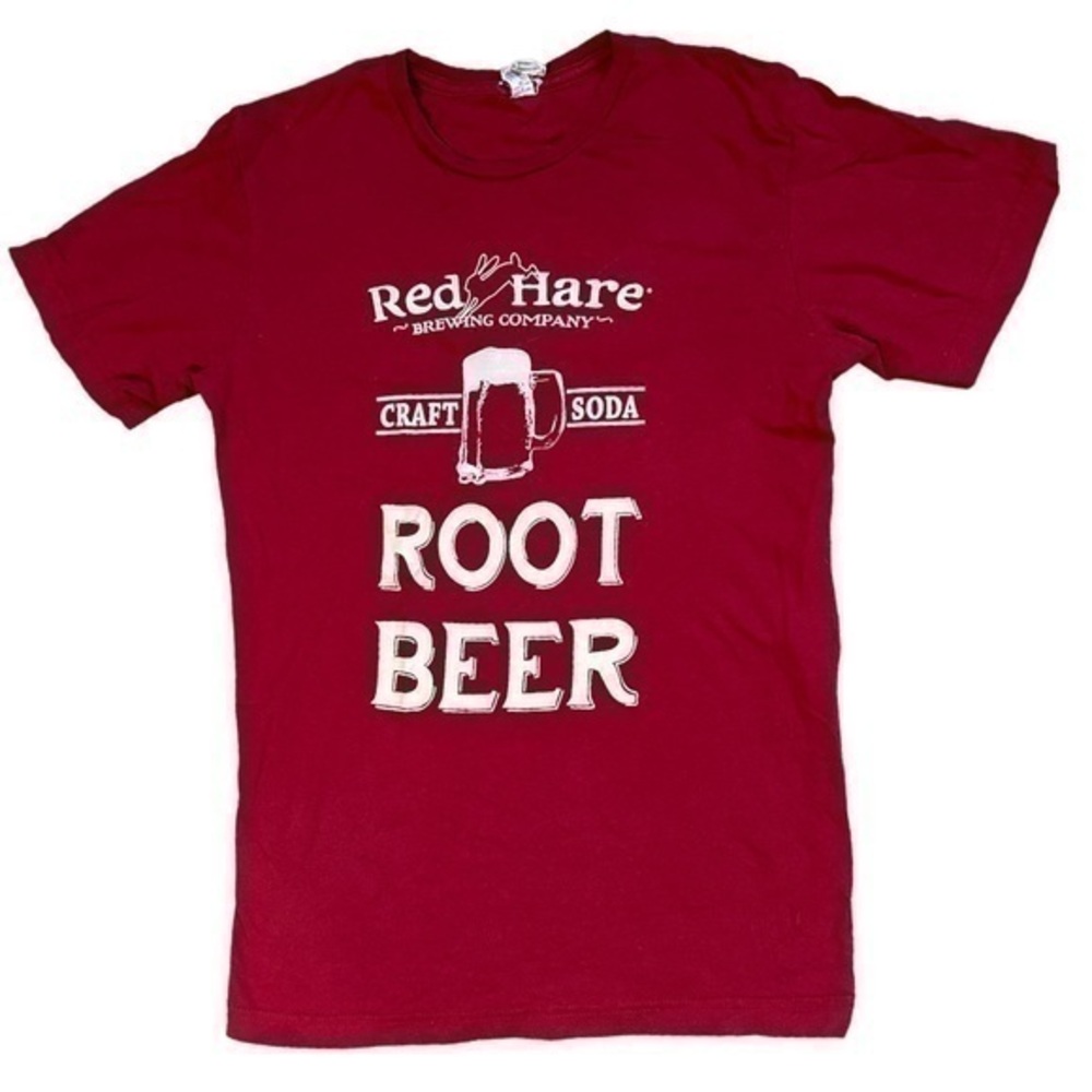 Live and Tell, size small, T-shirt, 100% cotton, super soft Red Hare Root Beer